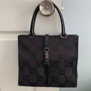 Gucci Black Canvas Handbag